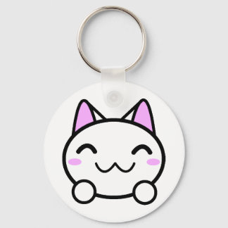 Sötnos Katt Knapp Nyckelring