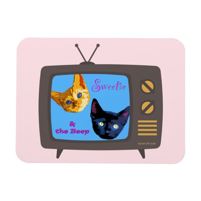 Sötnos och pipkattmagnet magnet (Horisontell)