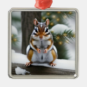 Sötnos Paj Chipmunk Julgransprydnad Metall