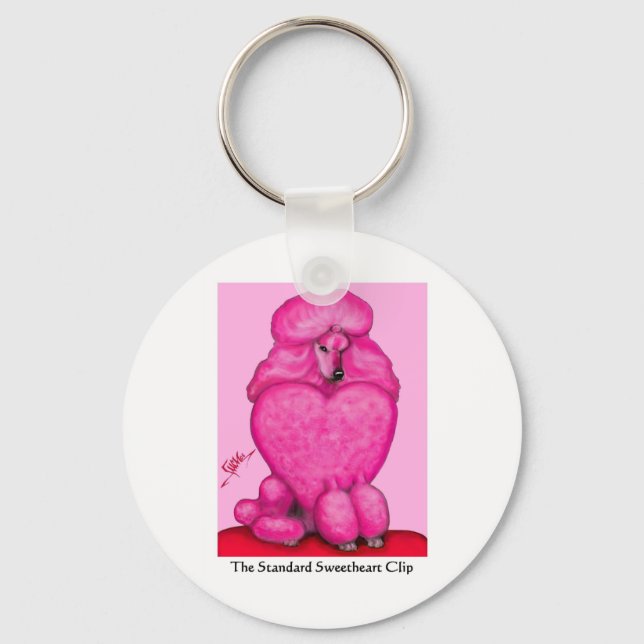 Sötnos Pudel Keychain Nyckelring (Framsida)