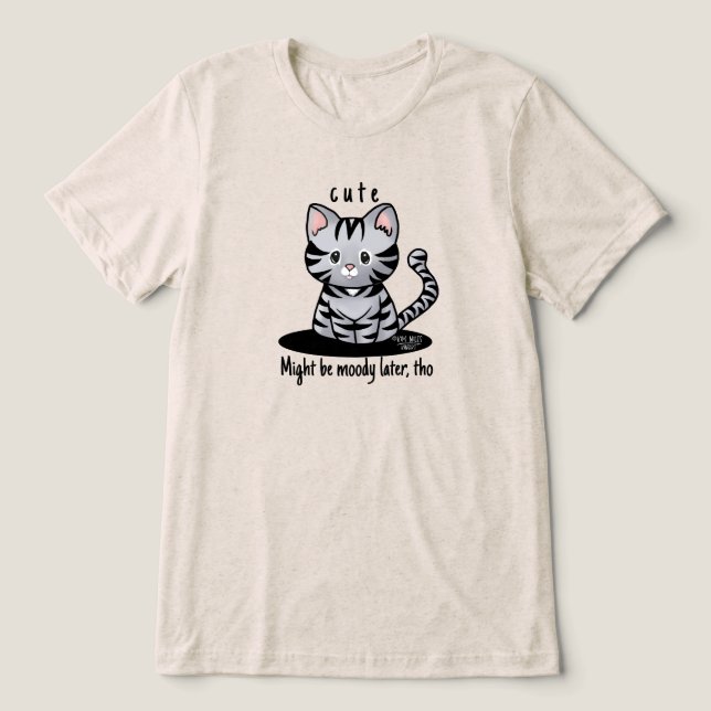Sötnos Randig Katt T Shirt (Design Framsida)