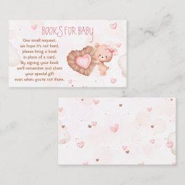 Sötnos Rosa Baby Shower Bokar for Baby Card Tilläggskort