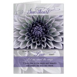 Sötnos Soft Lavender Flower Romantic Birthday Hälsningskort