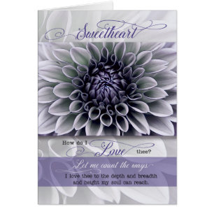 Sötnos Soft Lavender Flower Romantic Birthday Hälsningskort