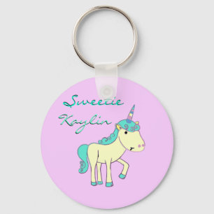 Sötnos, Unicorn Keychain - Anpassad Nyckelring