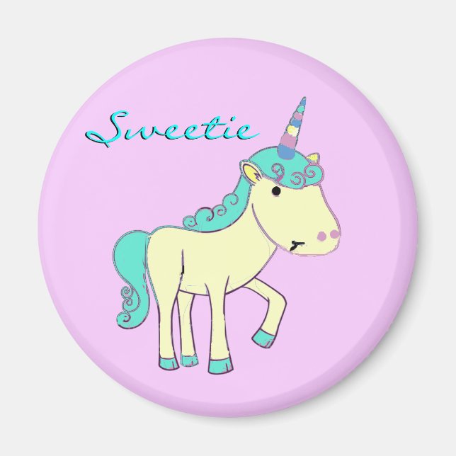 Sötnos Unicorn Magnet - (Framsidan)