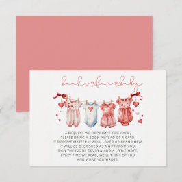 Sötnos Valentine Baby Shower Bok-begäran Tilläggskort