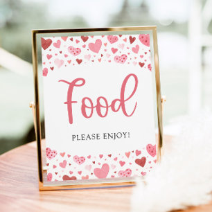 Sötnos Valentine Baby Shower Food Sign Poster
