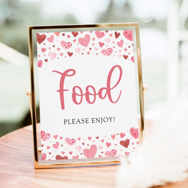 Sötnos Valentine Baby Shower Food Sign Poster (Skapare uppladdad)
