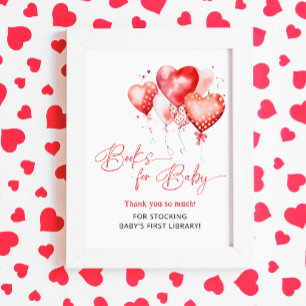 Sötnos Valentine Bokar för Baby Poster