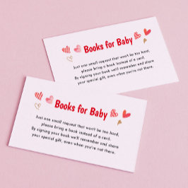 Sötnos Valentines Baby Shower Bokar för Baby Tilläggskort