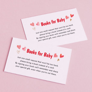 Sötnos Valentines Baby Shower Bokar för Baby Tilläggskort