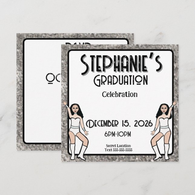 Sötnos White Silver Dancer: #2 Inbjudningar (Fram/baksida)