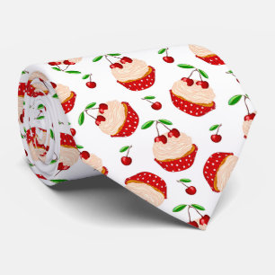Sötnosad cupkaka mönster-bakverk slips