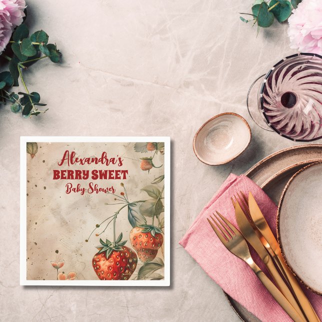 Sötnossor för jordgubbsbär Baby Pappersservett (Skapare uppladdad)