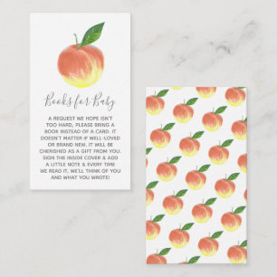 Sötnoting Little Peach Baby Shower Bok-begäran Tilläggskort
