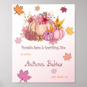 Sötnoting Little Pumpking Girl Spice & Nice Rosa F Poster