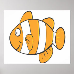 Sötnoting lycklig lilla bläckfisk tecknade figurer poster