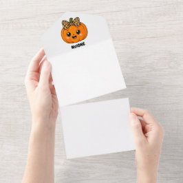 SötOrange Liten Pumpa Halloween Anpassa Namn