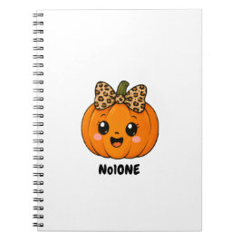 SötOrange Liten Pumpa Halloween Anpassa Namn Anteckningsbok