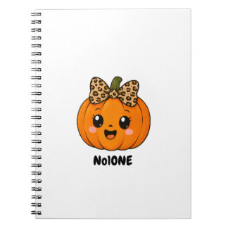 SötOrange Liten Pumpa Halloween Anpassa Namn Anteckningsbok