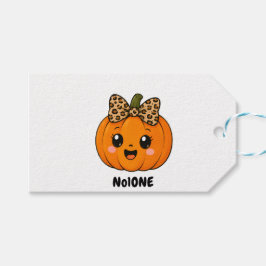 SötOrange Liten Pumpa Halloween Anpassa Namn Presentetikett