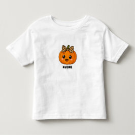 SötOrange Liten Pumpa Halloween Anpassa Namn T Shirt