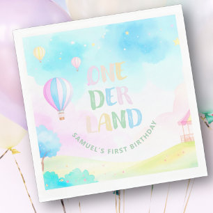 Sötpastel onederland, vattenfärg 1:a födelsedagen pappersservett