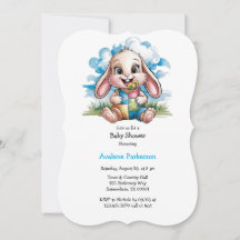 Sötpatchwork Cute Bunny & Nappar Baby Shower