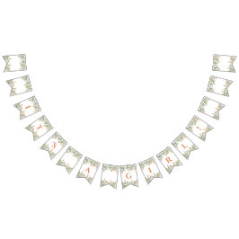 Sötpeachy blommigt buntning flagga