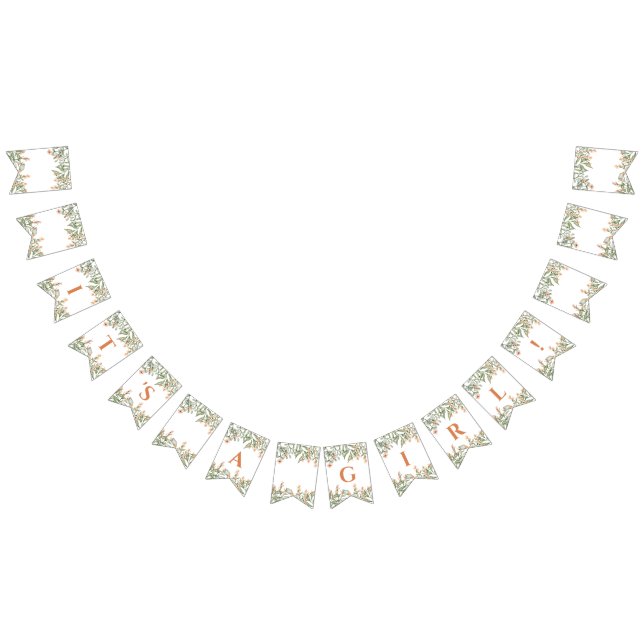 Sötpeachy blommigt buntning flagga (Alla)