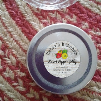 Sötpeppargeléproduktmärke Runt Klistermärke