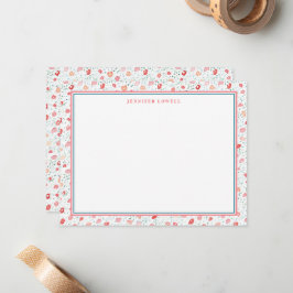 Sötpetite Blommigt Personlig Stationery Anteckningskort
