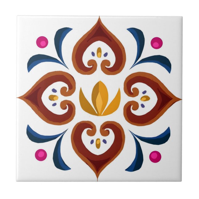 Sötplattor, enkel hjärtblomma kakelplatta (Framsidan)