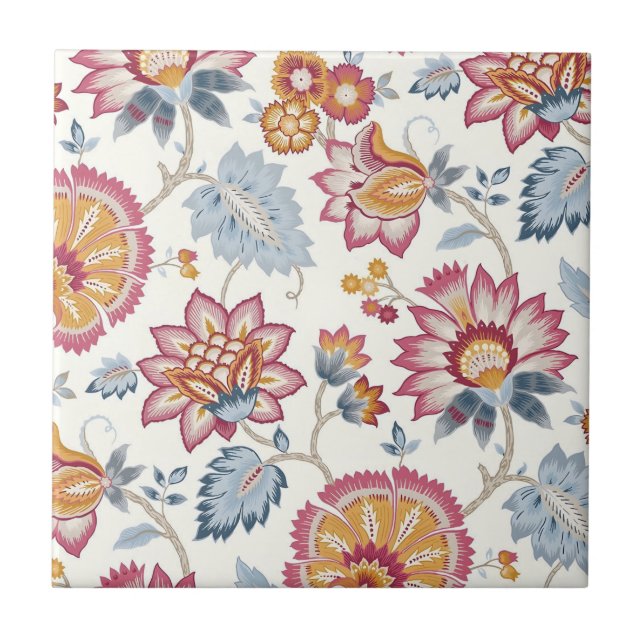 Sötplattor, färgade blommor kakelplatta (Framsidan)