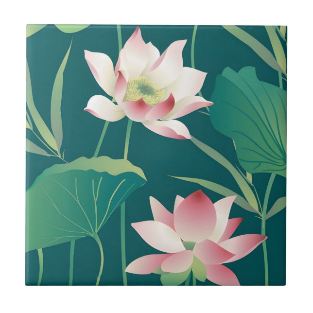 Sötplattor Traditionella lotus Kakelplatta (Framsidan)