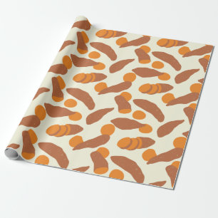 Sötpotatis eller gula bruna, Orange, Cream Presentpapper