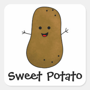 Sötpotatis Fyrkantigt Klistermärke