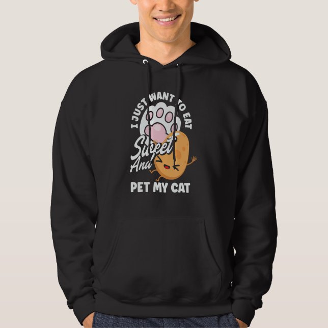 Sötpotatis Grönsak Kattägare Hoodie (Framsida)
