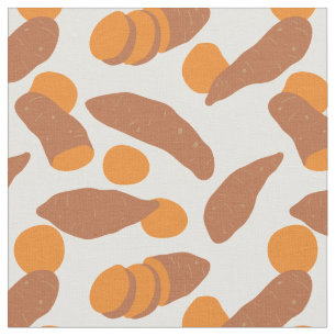 Sötpotatis Illustrationer Cute Patterned Tyg