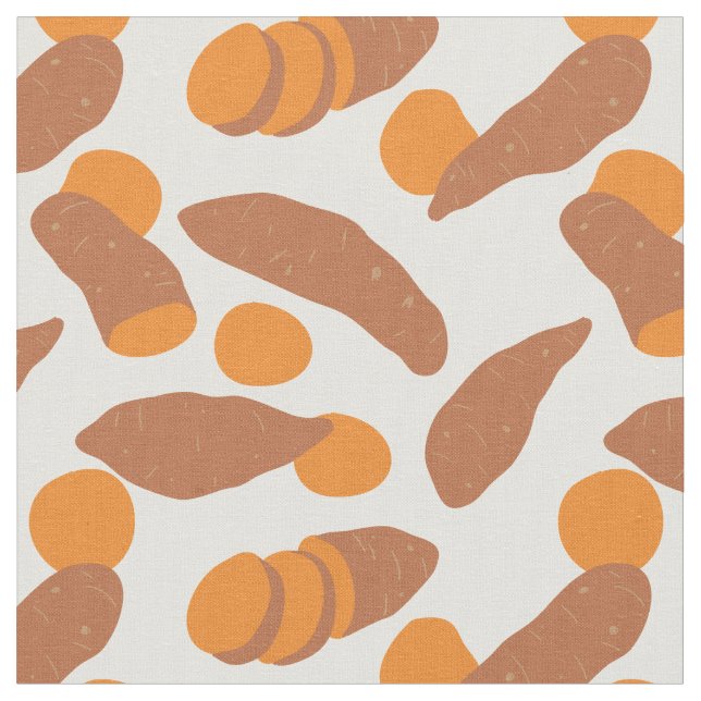 Sötpotatis Illustrationer Cute Patterned Tyg (Närbild)