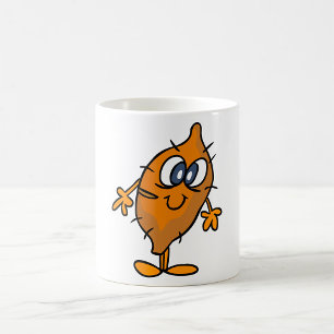 Sötpotatis Karaktär Glad Yam Kawaii Kaffemugg