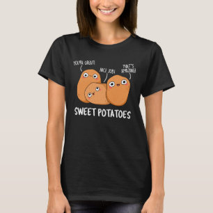 Sötpotatis Lung Food Pun Mörk BG T Shirt