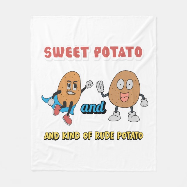 Sötpotatis och Snällsorts Potatis Fleecefilt (Framsidan)