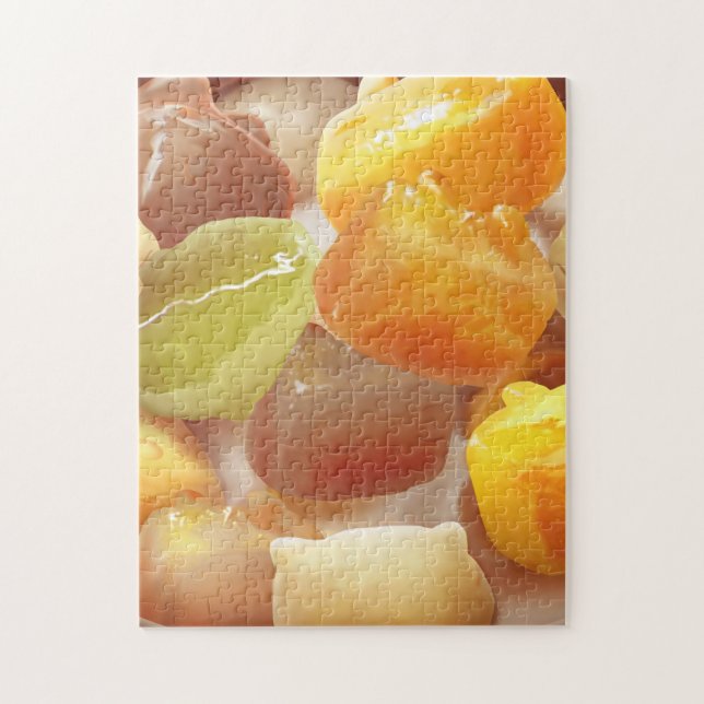 Sötpotatis och Taro Boll Dessert Pussel (Vertikal)