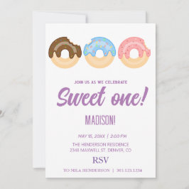 Sötpotatis, regnbåge färg, söt första födelsedag inbjudningar