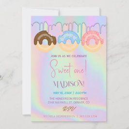 Sötpotatis, regnbåge färg, söt första födelsedag inbjudningar