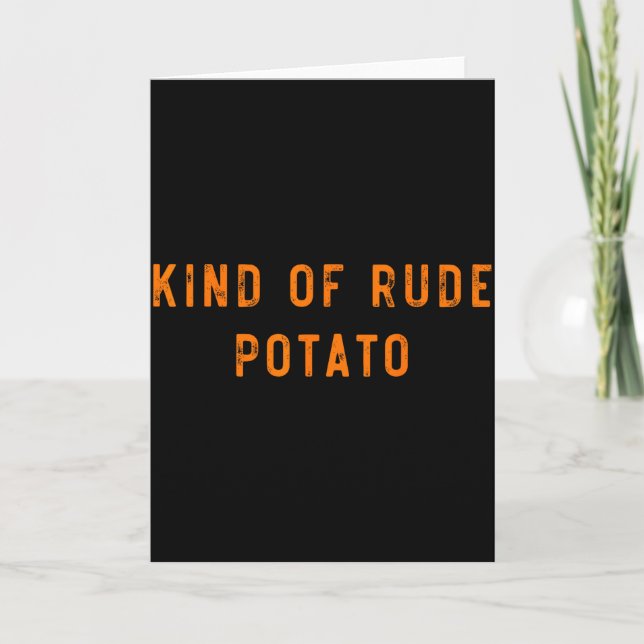 Sötpotatis Snällt Säg Potatis Rolig Thanksgiving Kort (Framsida)