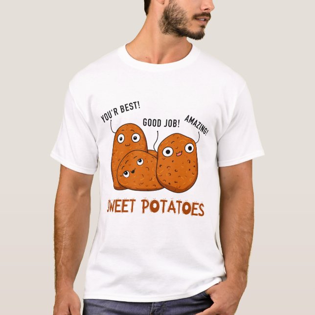 Sötpotatis, underlig t shirt (Framsida)