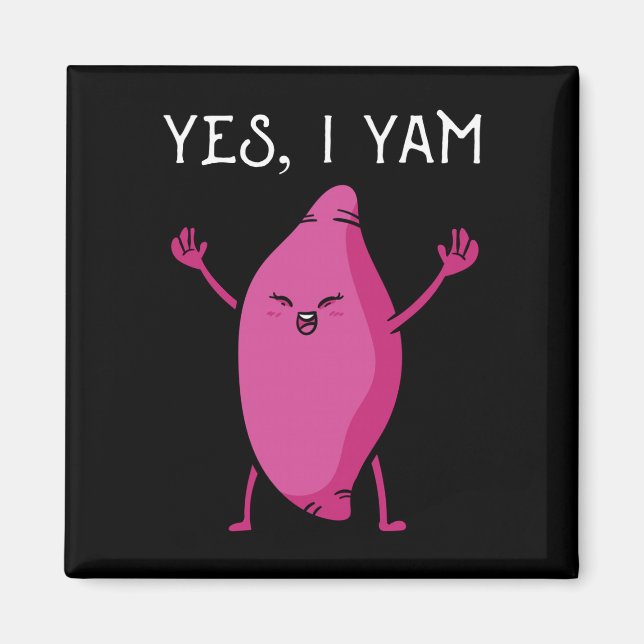 Sötpotatis yam årsdag matchande bröllop magnet (Framsidan)